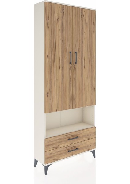 Arges Dolap 4 Raflı 2 Çekmeceli 2 Kapaklı 88X30X221 Aytaşı-Çam fiyatları
