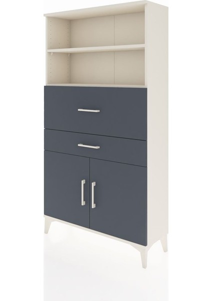 Arges Dolap 3 Raflı 2 Çekmeceli 2 Kapaklı 88X30X163 Aytaşı-Antrasit modelleri