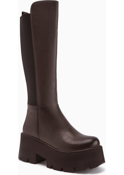 Sannah Kahve Platform Topuklu Kadın Çizme fiyatları