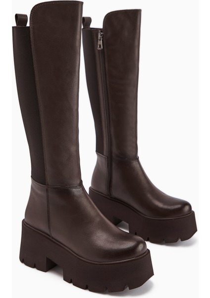 Sannah Kahve Platform Topuklu Kadın Çizme fırsatları