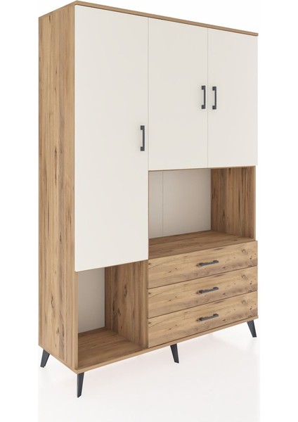 Hyperion Dolap 6 Raflı 3 Çekmeceli 3 Kapaklı 132X44X195 Çam-Aytaşı/çam fiyatları