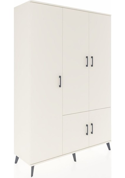 Hyperion Dolap 7 Raflı 5 Kapaklı Tek Askılı 132X44X195 Aytaşı-Aytaşı/antrasit fiyatları