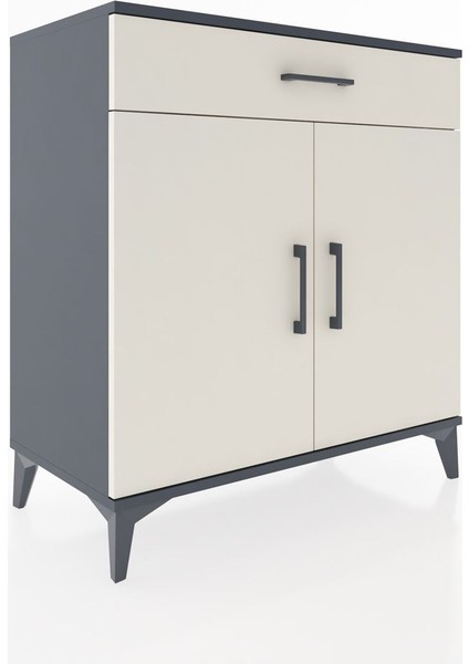 Hyperion Şifonyer Tek Raflı Tek Çekmeceli 2 Kapaklı 88X44X96 Antrasit-Aytaşı fiyatları