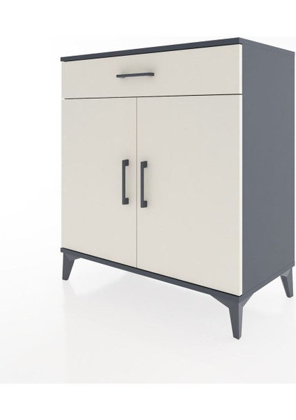 Hyperion Şifonyer Tek Raflı Tek Çekmeceli 2 Kapaklı 88X44X96 Antrasit-Aytaşı modelleri