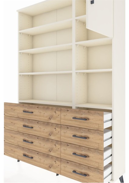 Arges Dolap 8 Raflı 8 Çekmeceli Tek Kapaklı 132X30X195 Aytaşı-Aytaşı/çam fırsatları