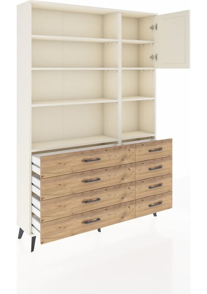Arges Dolap 8 Raflı 8 Çekmeceli Tek Kapaklı 132X30X195 Aytaşı-Aytaşı/çam indirimleri