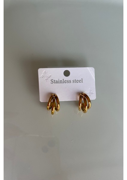 Paslanmaz Çelik Üçlü Halka (Tripple Hoop) Küpe fiyatları