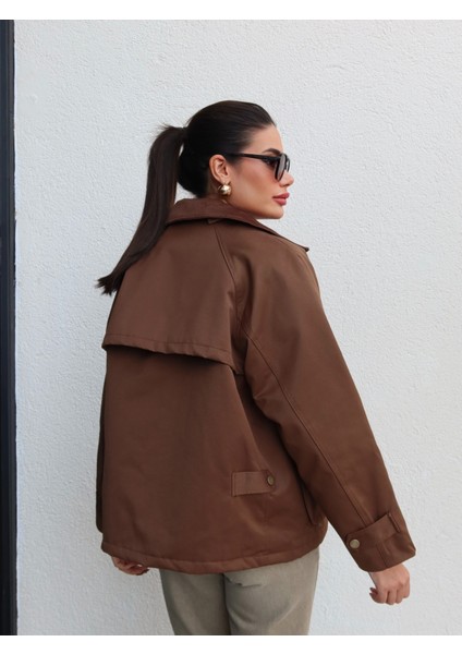 Kadife Yaka Kapitone Dolgu Ceket modelleri
