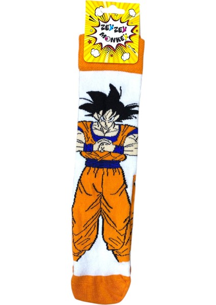 Pamuklu Çorap 1 Adet , Dragon Ball Anime Karakterli Çorap, Hubi Atölye