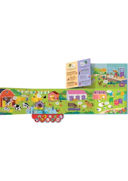 Kat Kat Eğlence Çiftlik Hayatı (Sesli Kitap 10 Farklı Hayvan Sesi + Dev Boyut) fırsatları