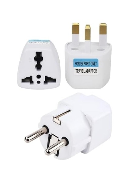 Uluslararası Seyahat 2 Li Set, Tip C + Tip G Ingiltere Fişi, 150+ Ülke Uyumu, Çoklu Uç Fiş Desteği, Hac/umre/abd/ab/ingiltere/avustralya Priz Dönüştürücü modelleri
