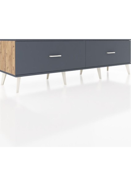 Hyperion Tv Ünitesi 2 Çekmeceli 176X44X51 Çam-Antrasit/antrasit fiyatları