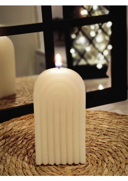 Gökkuşağı Desenli Dekoratif 2'li Set Mum fiyatları