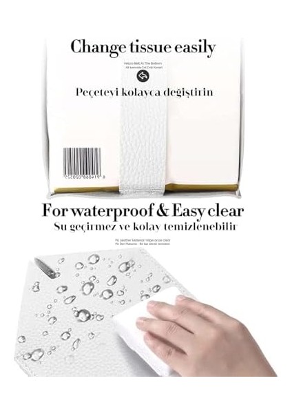 Spring Modern Pu Deri Peçete Kutusu Kapağı, Basit Düz Renk Tutucu Kare Peçete Çantası,, Ofis, Araba, Açık Çadır, Yemek Masası Için Ideal, 13 x 13 x 13 Cm, Beyaz fiyatları