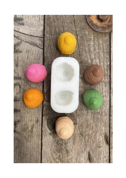 Concept Krema Ikili Mum Kalıbı (Silikon) modelleri