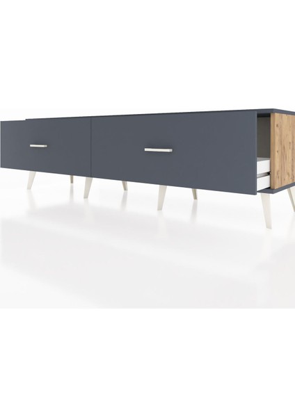 Hyperion Tv Ünitesi 2 Çekmeceli 176X44X51 Çam-Antrasit/antrasit fırsatları