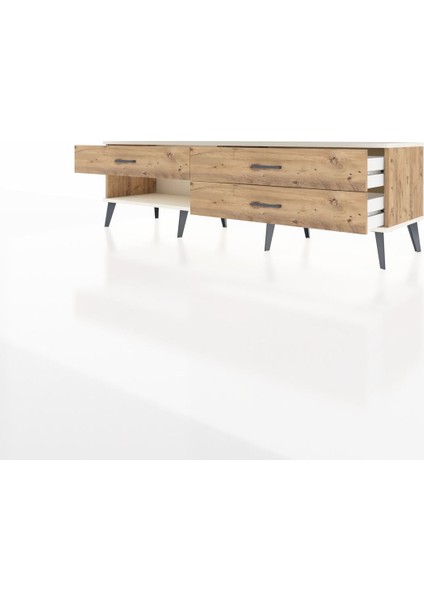 Hyperion Tv Ünitesi 3 Çekmeceli 176X44X51 Çam-Aytaşı/çam modelleri