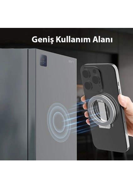 Mini Çok güçlü katlanır telefon tutucu araç masa araba yer kaplamayan magsafe tüm telefonlara uyumlu
