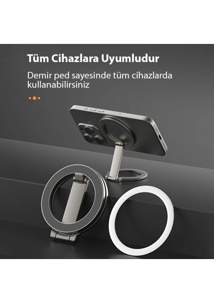 Mini Çok güçlü katlanır telefon tutucu araç masa araba yer kaplamayan magsafe tüm telefonlara uyumlu