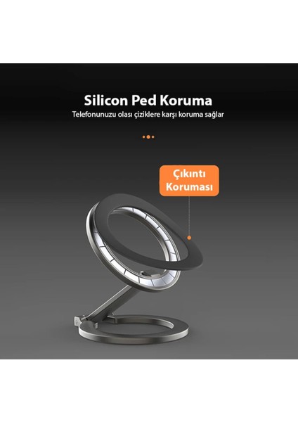 Mini Çok güçlü katlanır telefon tutucu araç masa araba yer kaplamayan magsafe tüm telefonlara uyumlu