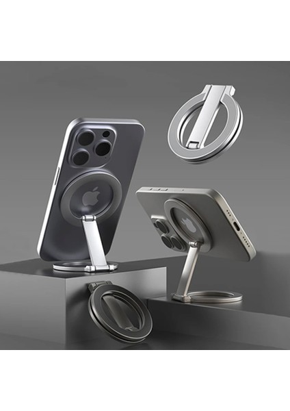 Mini Çok güçlü katlanır telefon tutucu araç masa araba yer kaplamayan magsafe tüm telefonlara uyumlu