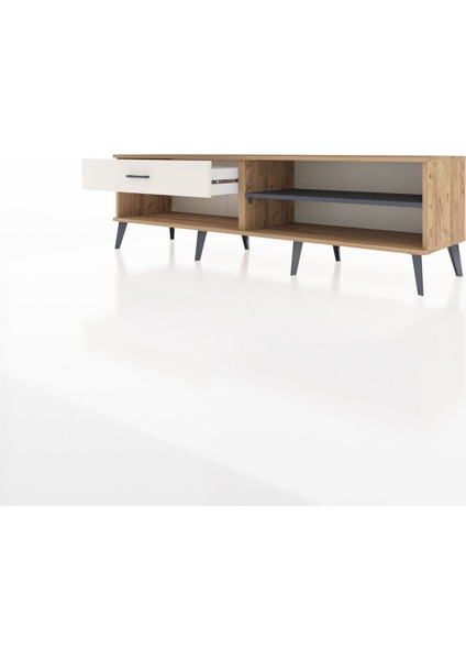 Hyperion Tv Ünitesi Tek Raflı Tek Çekmeceli 176X44X51 Çam-Antrasit/aytaşı modelleri
