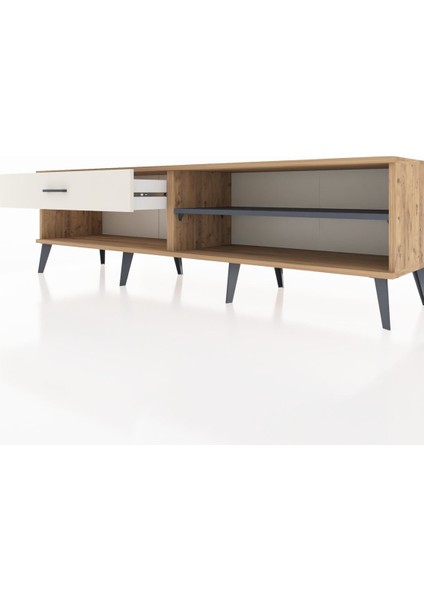 Hyperion Tv Ünitesi Tek Raflı Tek Çekmeceli 176X44X51 Çam-Antrasit/aytaşı fırsatları