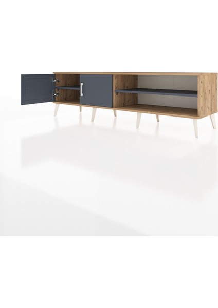 Hyperion Tv Ünitesi 2 Raflı 2 Kapaklı 176X44X51 Çam-Antrasit/antrasit modelleri