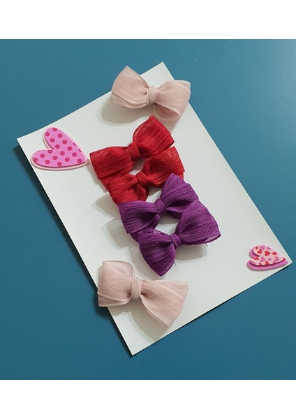 Kız Çocuk Bebek Fiyonk Hediye Doğum Günü Tül Kurdela Kelebek Toka Seti