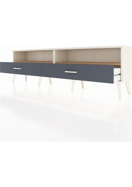 Arges Tv Ünitesi 2 Raflı 2 Çekmeceli 176X30X51 Aytaşı-Çam/antrasit fırsatları