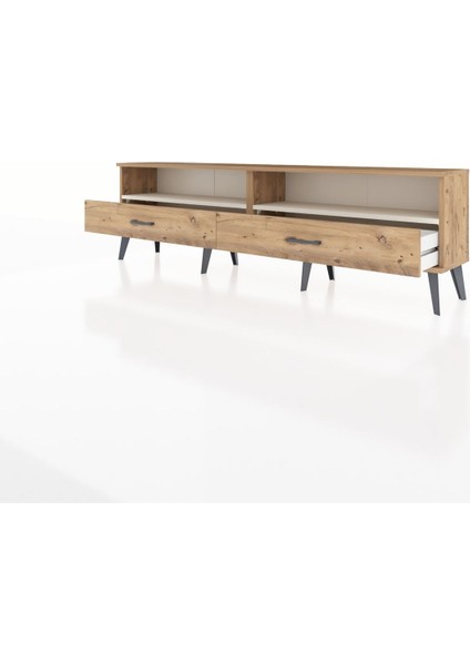 Arges Tv Ünitesi 2 Raflı 2 Çekmeceli 176X30X51 Çam-Aytaşı/çam modelleri