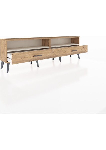 Arges Tv Ünitesi 2 Raflı 2 Çekmeceli 176X30X51 Çam-Aytaşı/çam indirimleri