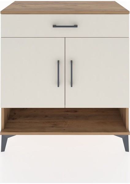 Hyperion Şifonyer Tek Raflı Tek Çekmeceli 2 Kapaklı 88X44X96 Çam-Aytaşı