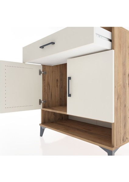Hyperion Şifonyer Tek Raflı Tek Çekmeceli 2 Kapaklı 88X44X96 Çam-Aytaşı indirimleri