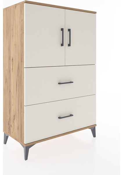 Hyperion Dolap 2 Raflı 2 Çekmeceli 2 Kapaklı 88X44X134 Çam-Aytaşı fiyatları