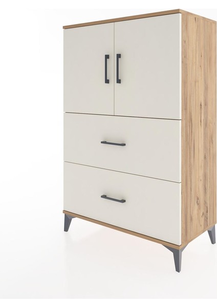 Hyperion Dolap 2 Raflı 2 Çekmeceli 2 Kapaklı 88X44X134 Çam-Aytaşı modelleri