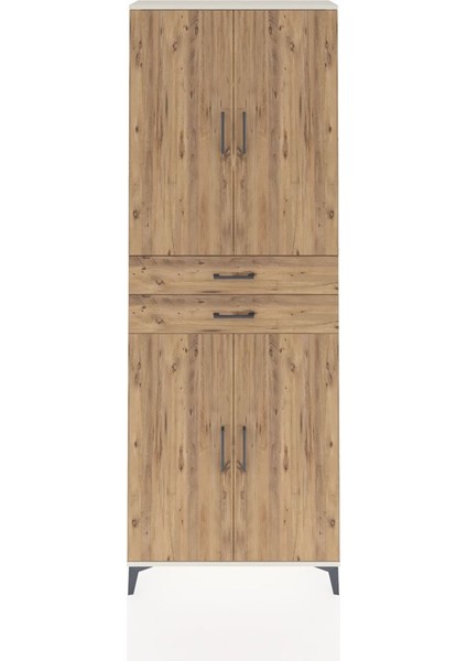 Arges Dolap 4 Raflı 2 Çekmeceli 4 Kapaklı 88X30X243 Aytaşı-Çam