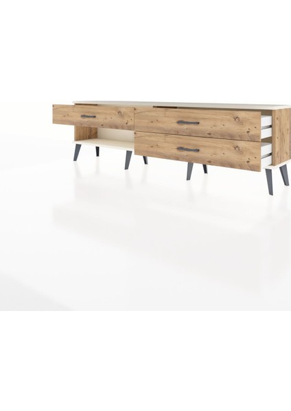 Arges Tv Ünitesi 3 Çekmeceli 176X30X51 Çam-Aytaşı/çam modelleri