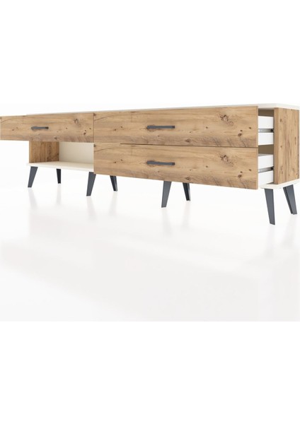 Arges Tv Ünitesi 3 Çekmeceli 176X30X51 Çam-Aytaşı/çam fırsatları