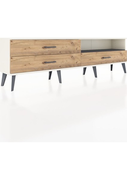 Arges Tv Ünitesi Tek Raflı 3 Çekmeceli 176X30X51 Aytaşı-Antrasit/çam fiyatları