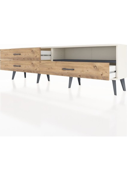 Arges Tv Ünitesi Tek Raflı 3 Çekmeceli 176X30X51 Aytaşı-Antrasit/çam fırsatları