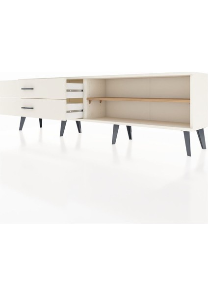 Arges Tv Ünitesi Tek Raflı 2 Çekmeceli 176X30X51 Aytaşı-Çam/aytaşı fırsatları