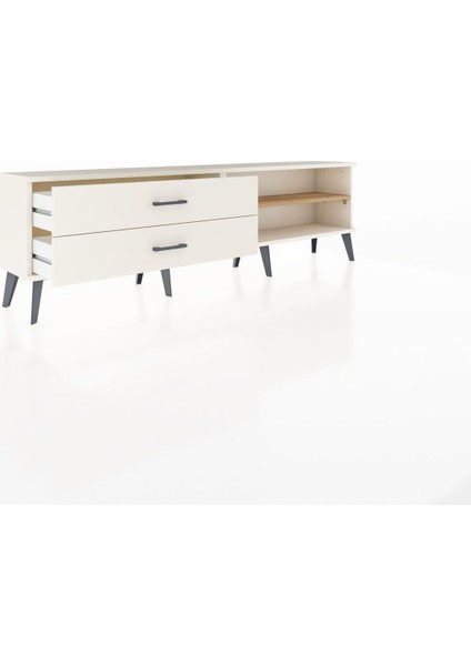 Arges Tv Ünitesi Tek Raflı 2 Çekmeceli 176X30X51 Aytaşı-Çam/aytaşı indirimleri