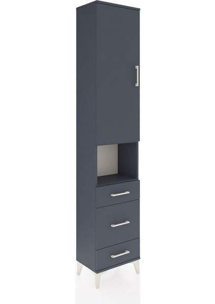 Arges Dolap 3 Raflı 3 Çekmeceli Tek Askılı 44X30X221 Antrasit-Antrasit fiyatları