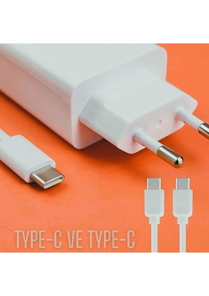 25W 3000A Hızlı Şarj Seti - Type-C ve Type-C To Type-C Kablo, Akıllı Telefonlar, Tabletler ve Usb-C Cihazlar Için Yüksek Hızlı Şarj Kiti modelleri