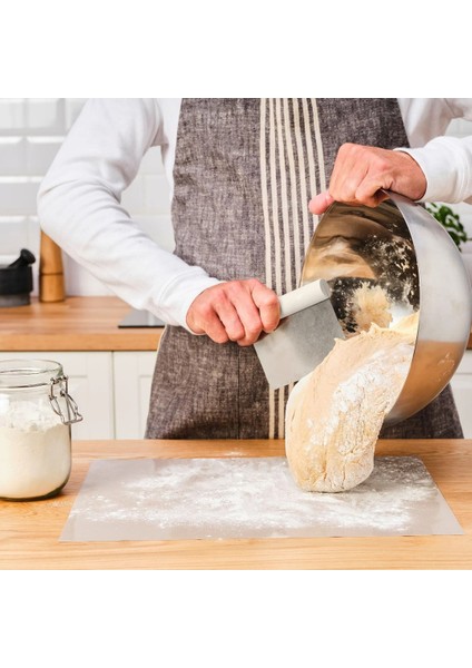 304 Paslanmaz Çelik Hamur Kesme Spatulası 15X12 cm – Esneme Yapmaz Dayanıklı Hamur Bölücü Metal Spatula fiyatları