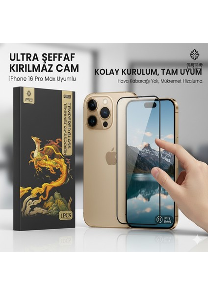 iPhone 16 Pro Max Ekran Koruyucu Kısa Temperli Sert Cam 9h Kırılmaz Cam Koruma fiyatları