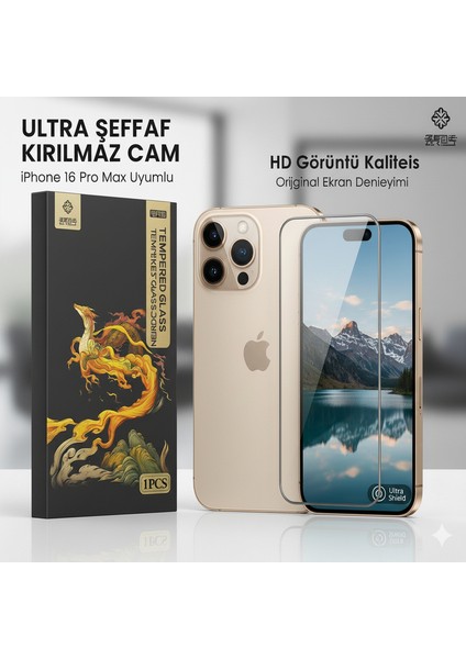 iPhone 16 Pro Max Ekran Koruyucu Kısa Temperli Sert Cam 9h Kırılmaz Cam Koruma indirimleri