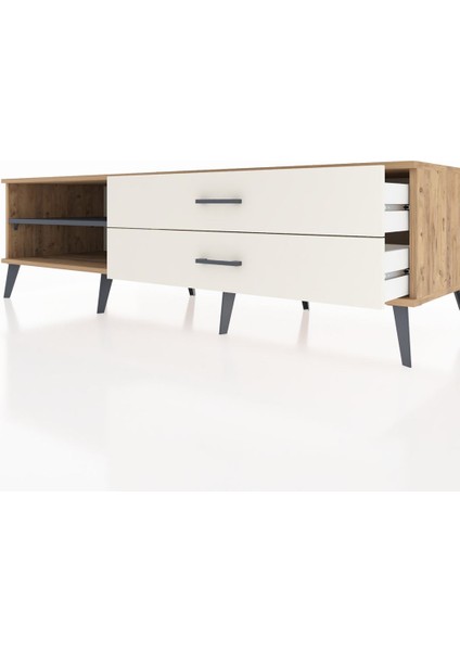 Kronos Tv Ünitesi Tek Raflı 2 Çekmeceli 176X59X51 Çam-Antrasit/aytaşı fırsatları