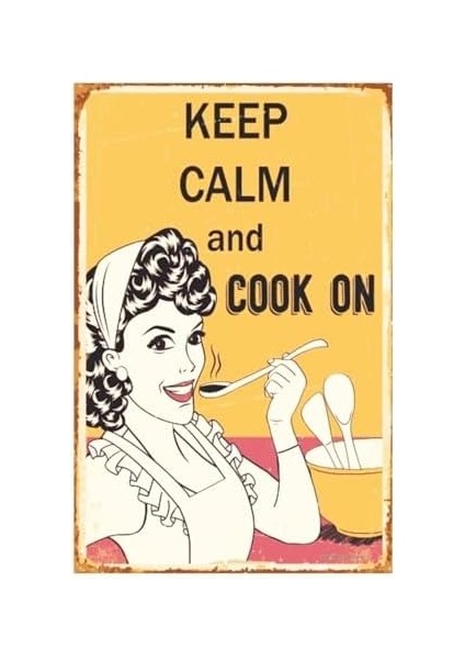 Kuşe Kağıt Duvar Posteri Keep Calm And On Retro DRTR0029 modelleri